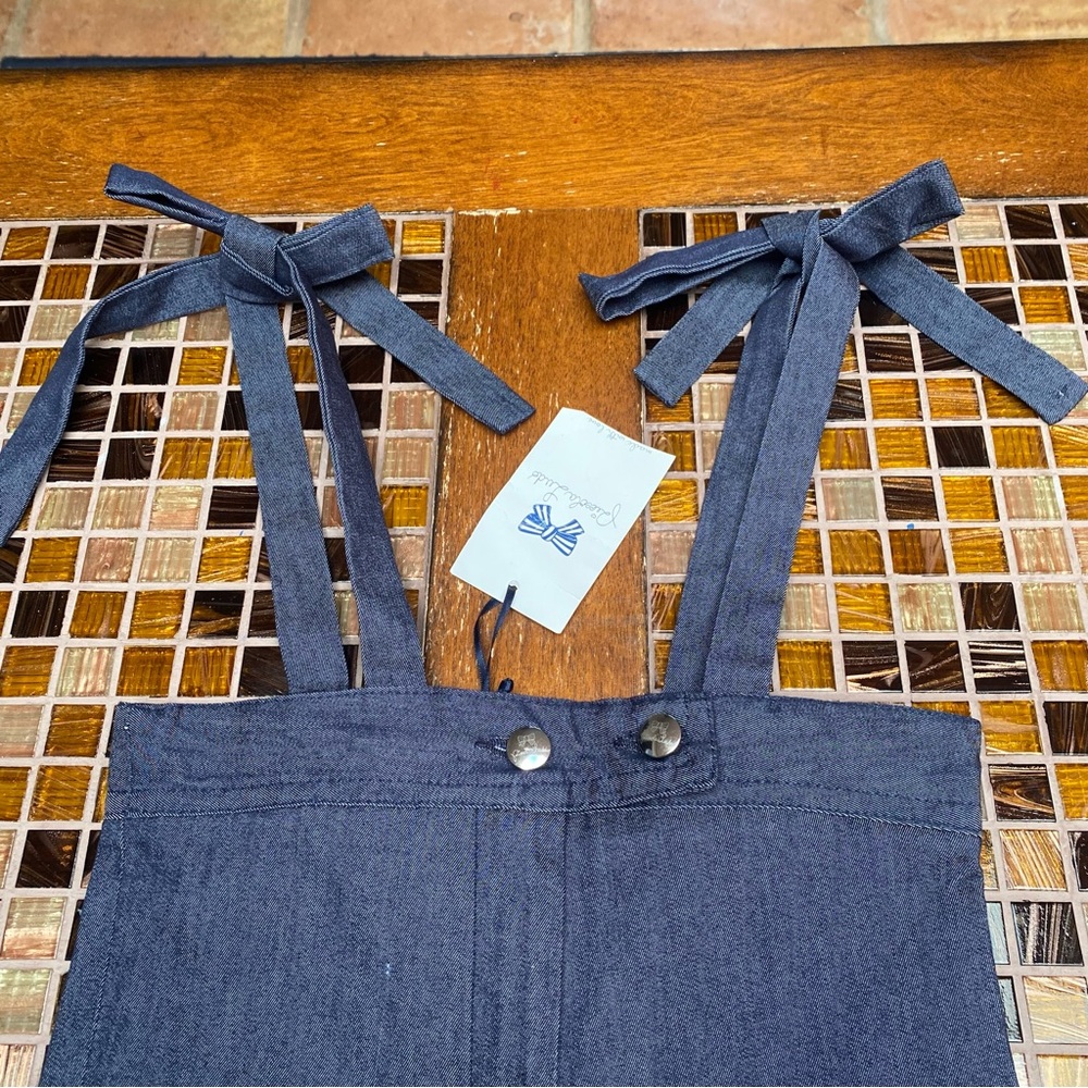 Piccola Ludo Italy Girls Denim Romper - Picture 2 of 10